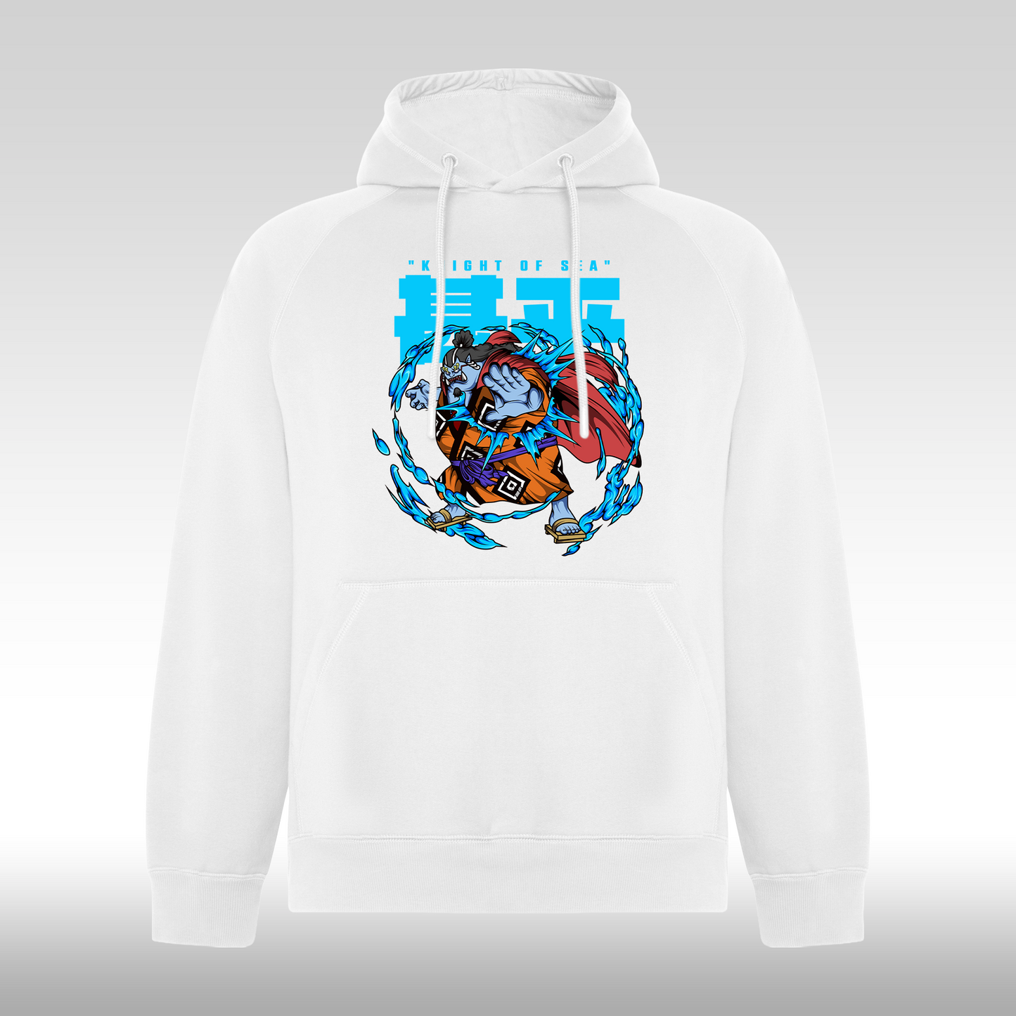 Hanorac alb personalizat anime "Jinbei Knight Of Sea" streetwear
