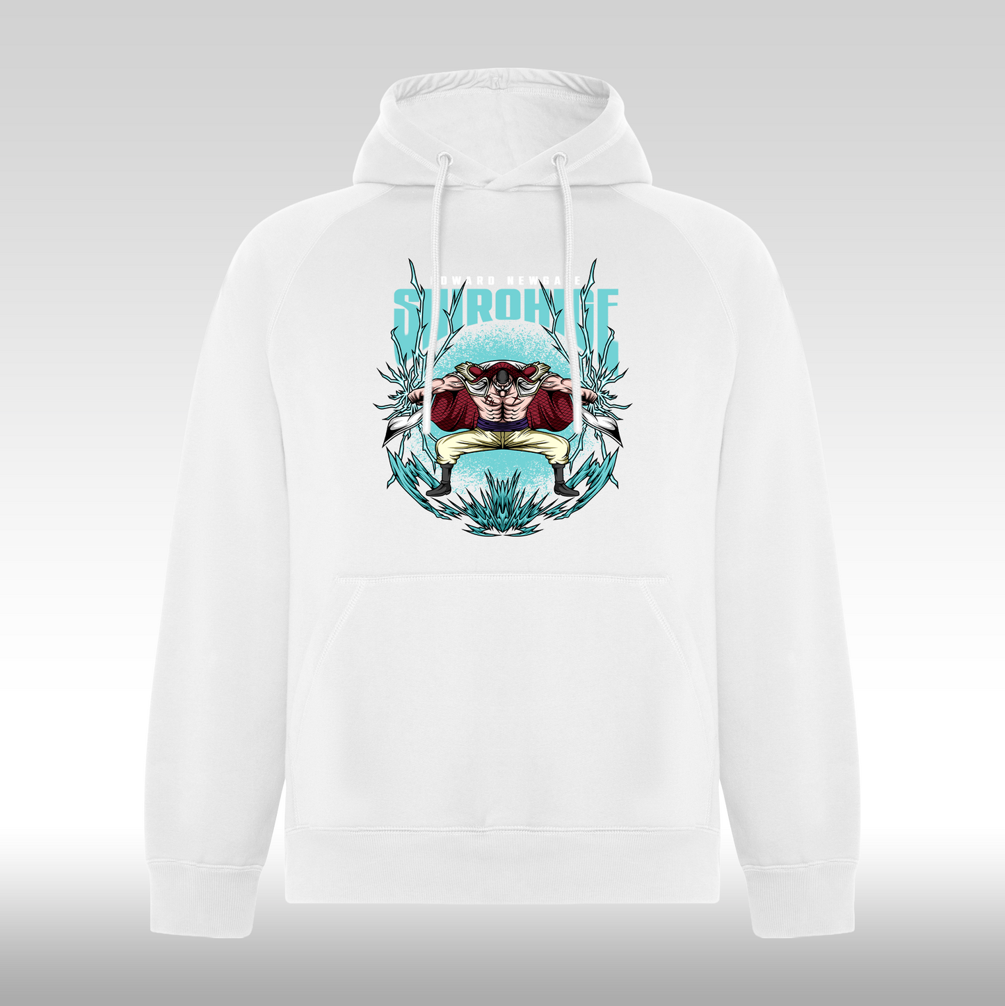 Hanorac alb personalizat anime "Shirohige" streetwear
