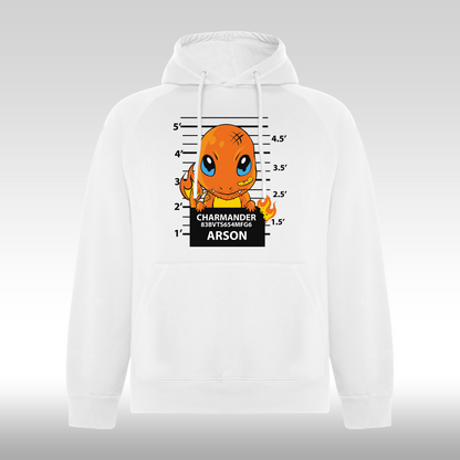 Hanorac alb personalizat anime "Charmander" streetwear
