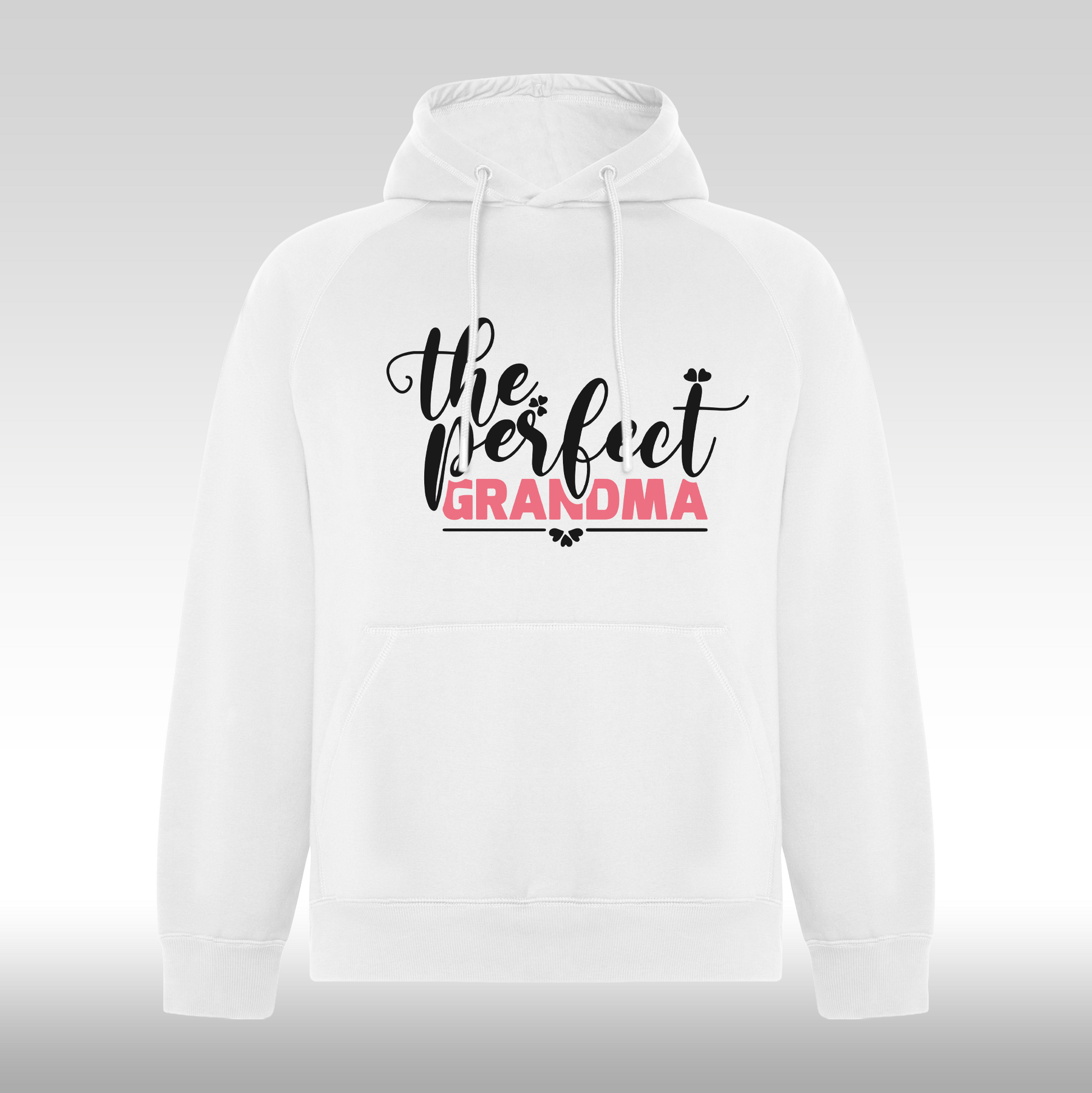 Hanorac alb personalizat Fata Dama bunica "The Perfect Grandma" streetwear
