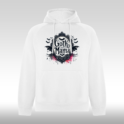 Hanorac alb personalizat Dama mama "Goth Mama" streetwear
