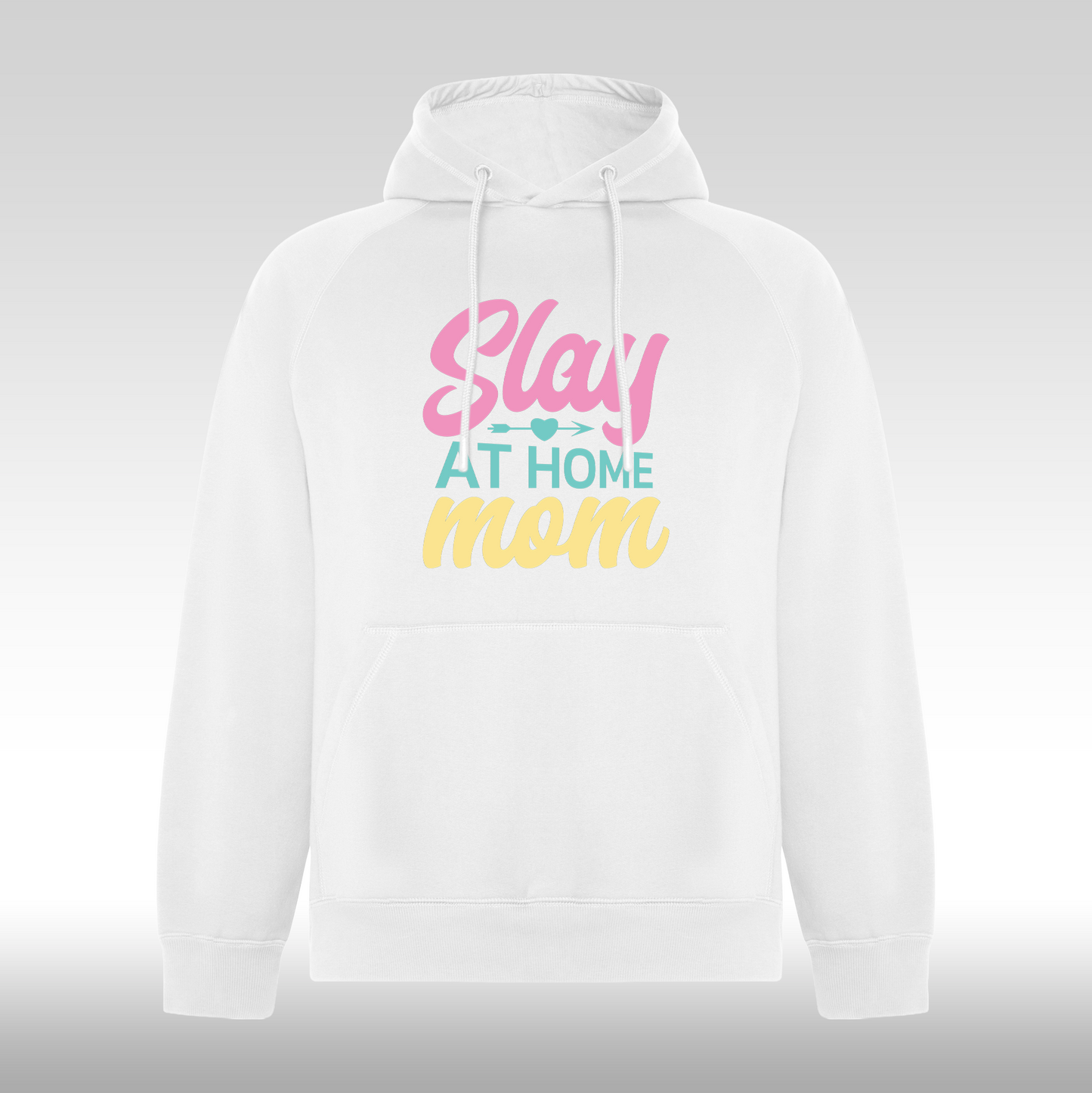 Hanorac alb personalizat Fata Dama mama "Slay At Home Mom" streetwear
