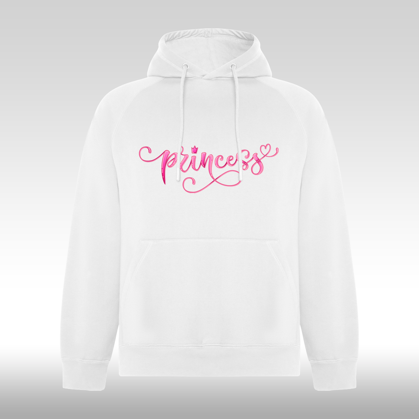 Hanorac alb personalizat Fata Dama urban "Princess" streetwear
