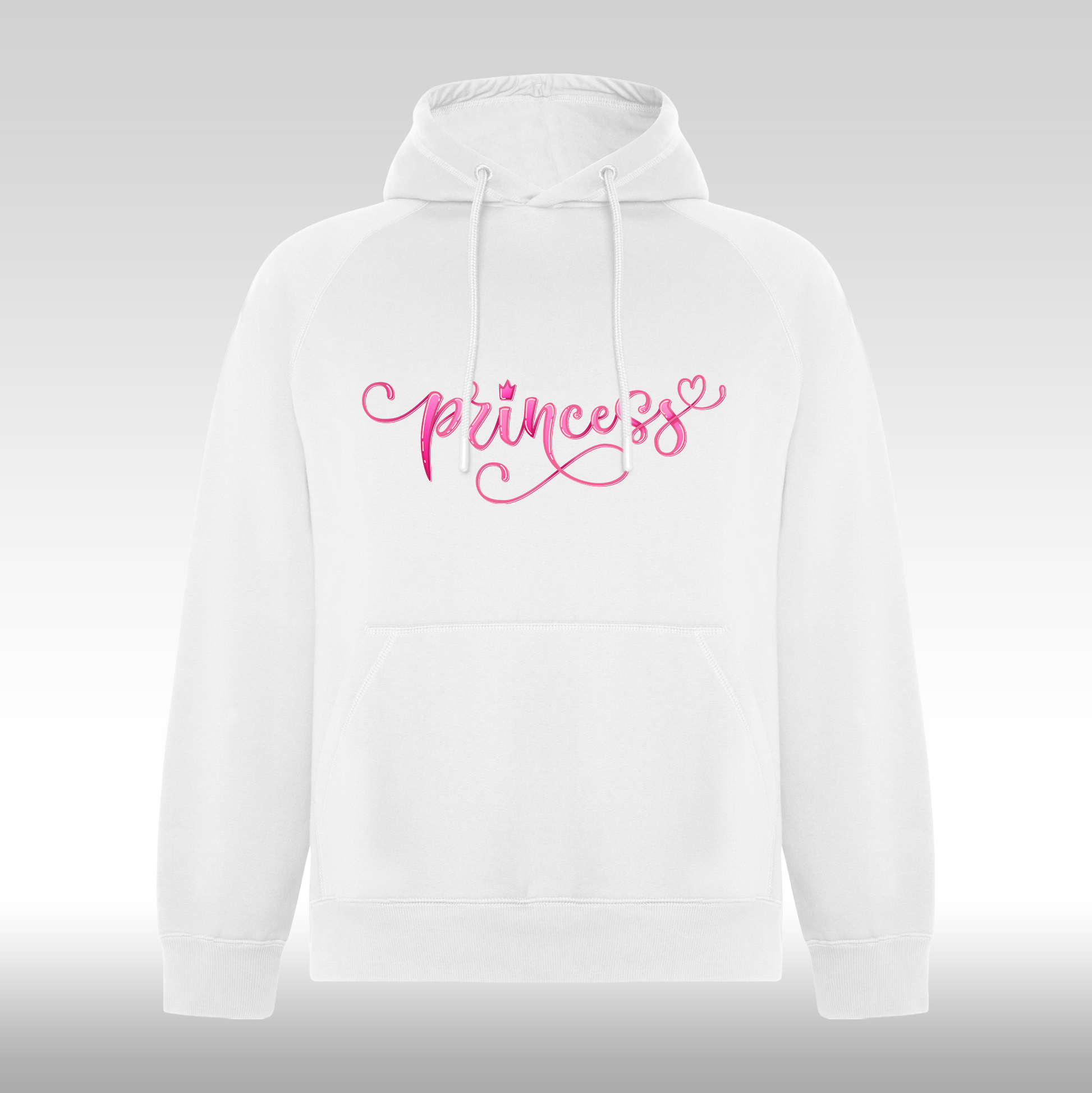 Hanorac alb personalizat Fata Dama urban "Princess" streetwear
