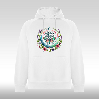 Hanorac alb personalizat mama "Moms Are Magical" streetwear
