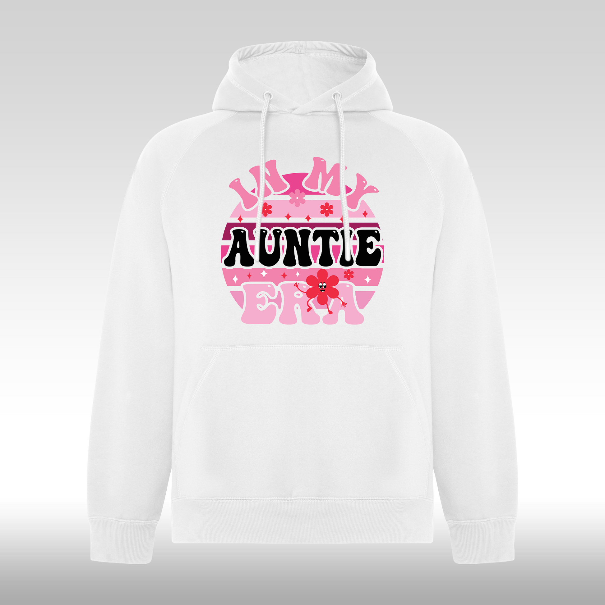 Hanorac alb personalizat matusa "In My Auntie Era" streetwear
