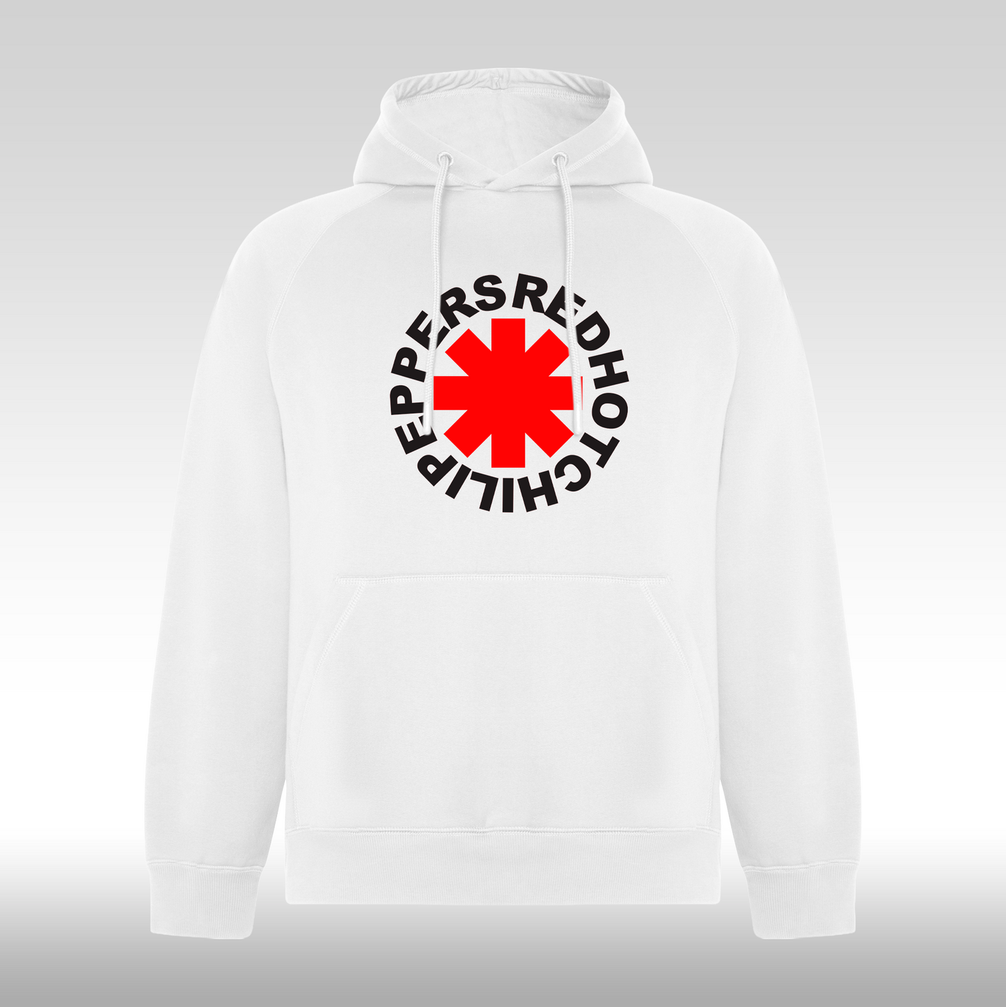 Hanorac alb personalizat rock "Red Hot Chilli Peppers Emblem" streetwear
