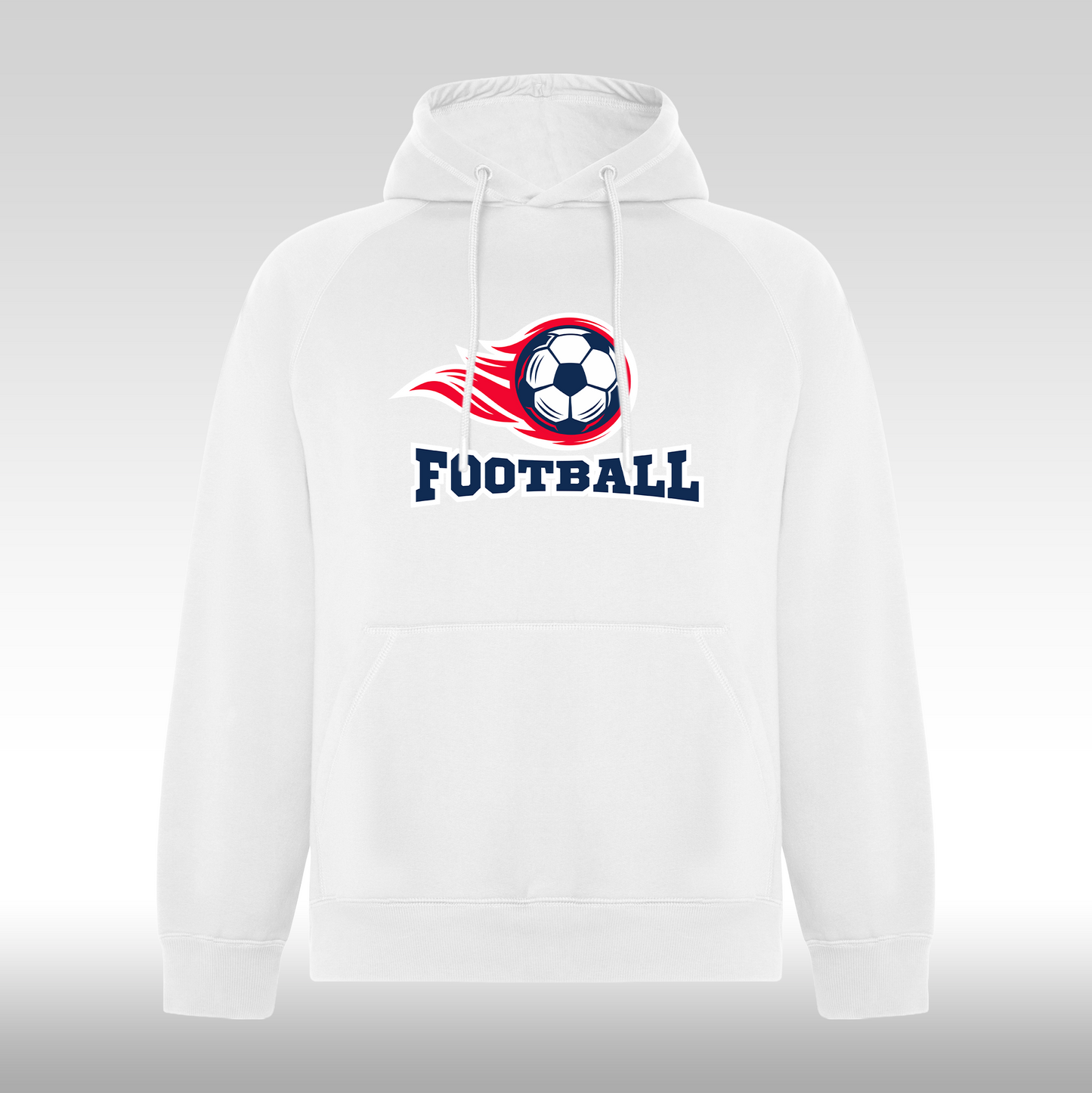 Hanorac alb personalizat sport "Football" streetwear
