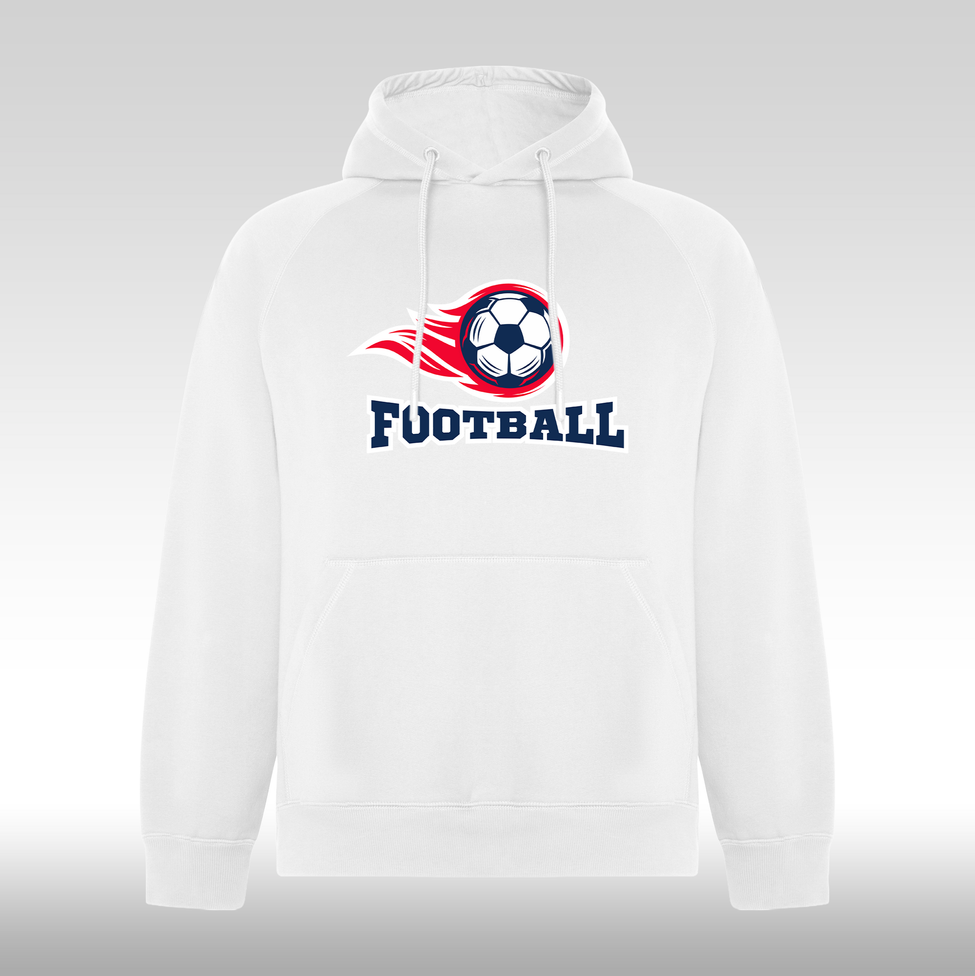 Hanorac alb personalizat sport "Football" streetwear
