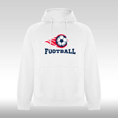Hanorac alb personalizat sport "Football" streetwear

