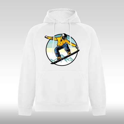 Hanorac alb personalizat sport "Skateboarding" streetwear
