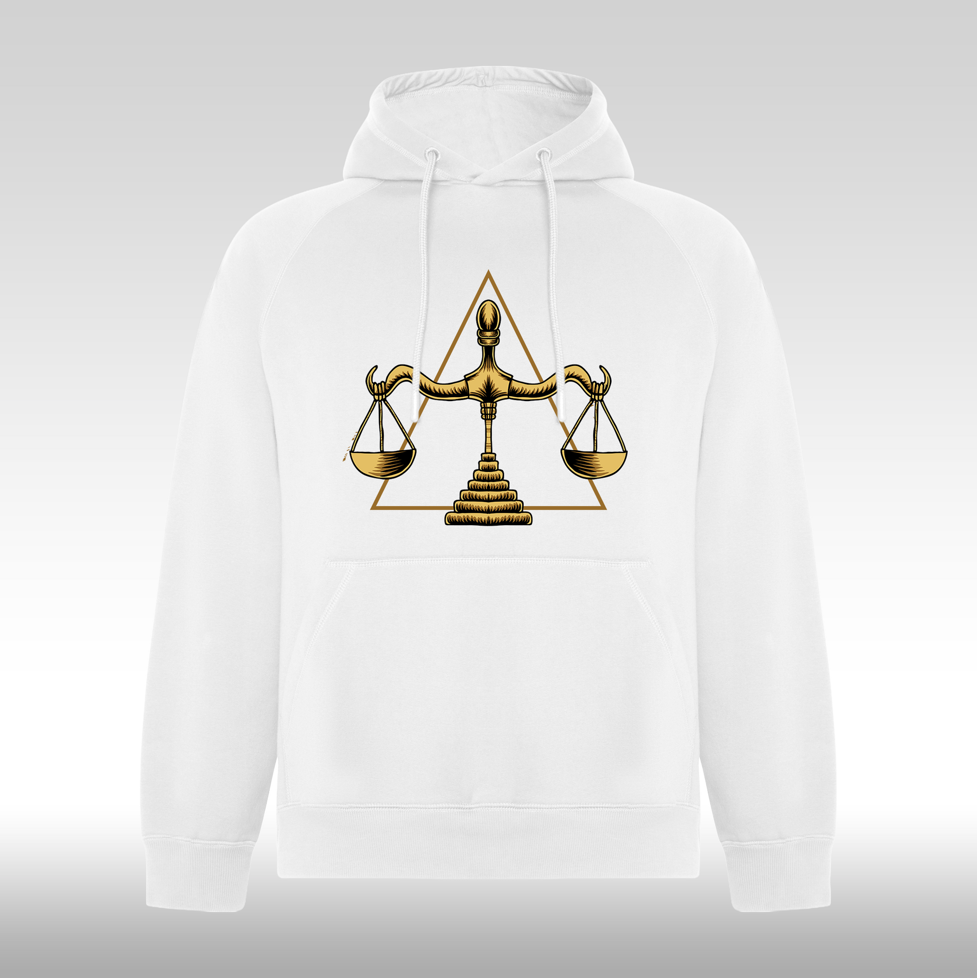 Hanorac alb personalizat urban "Antique Balance" streetwear
