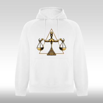 Hanorac alb personalizat urban "Antique Balance" streetwear
