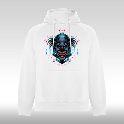 Hanorac alb personalizat urban "Dark Clown" streetwear

