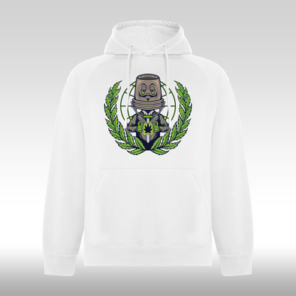 Hanorac alb personalizat urban "Mystic Pot" streetwear
