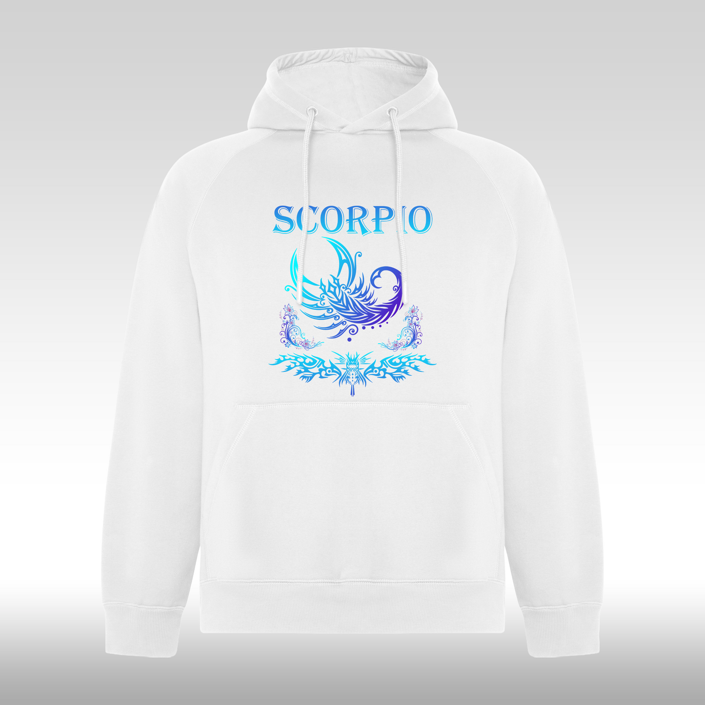 Hanorac alb personalizat urban "Scorpio" streetwear
