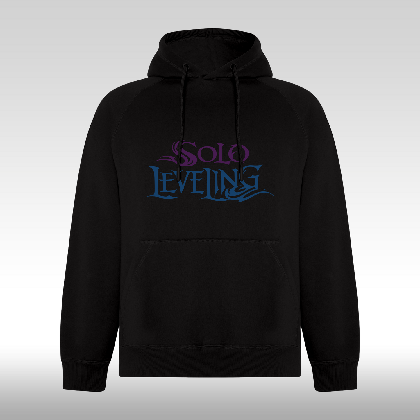 Hanorac negru personalizat anime "Solo Leveling Sung Ji Woo" streetwear