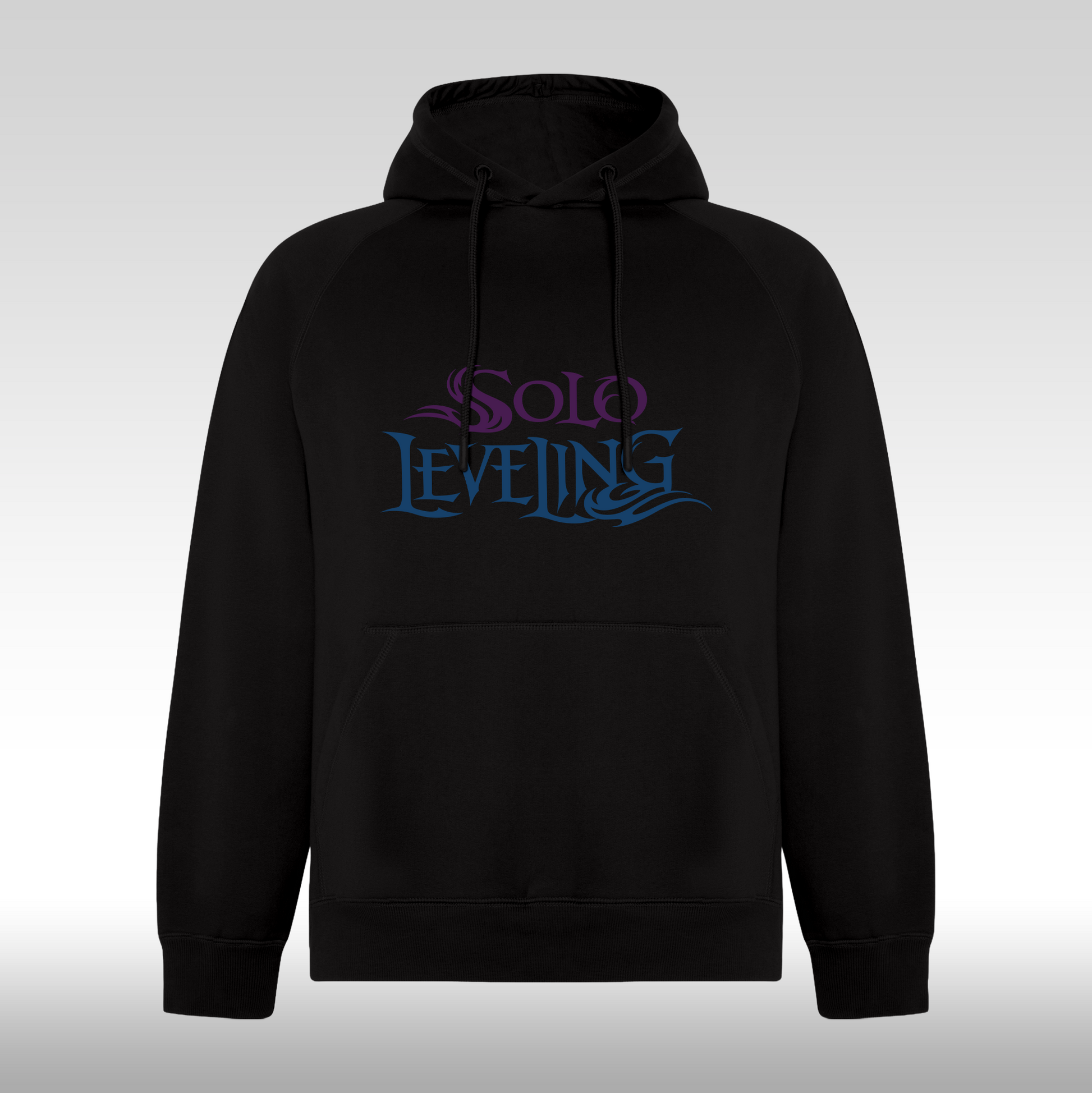 Hanorac negru personalizat anime "Solo Leveling Sung Ji Woo" streetwear