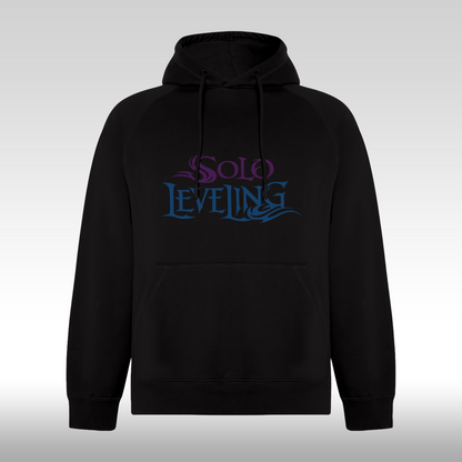 Hanorac negru personalizat anime "Solo Leveling Sung Ji Woo" streetwear