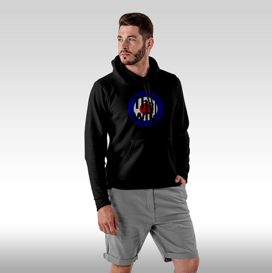 Hanorac negru personalizat Fata Barbat rock "The Who" streetwear
