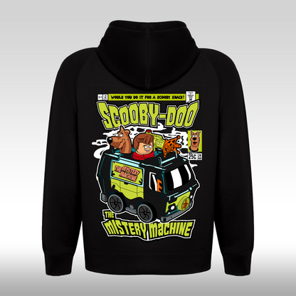 Hanorac negru personalizat Spate urban "Scooby-Doo" streetwear
