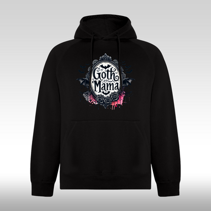 Hanorac negru personalizat Fata Dama mama "Goth Mama" streetwear
