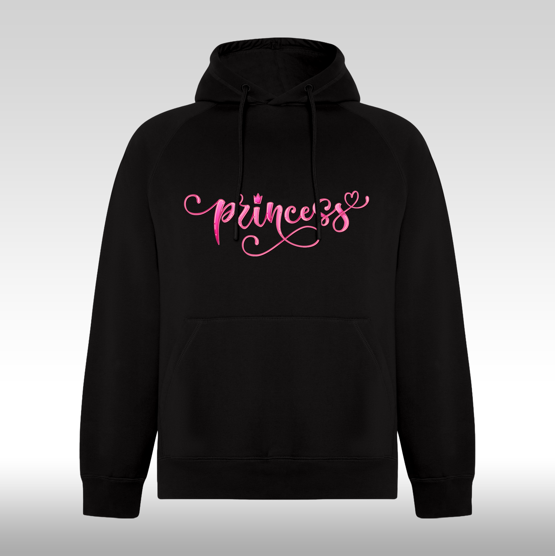 Hanorac negru personalizat Fata Dama urban "Princess" streetwear
