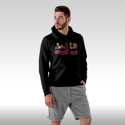 Hanorac negru personalizat fata Barbat urban "Scooby-Doo" streetwear
