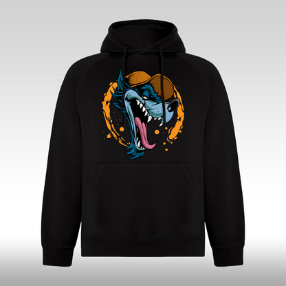 Hanorac negru personalizat urban "Feral Splash" streetwear
