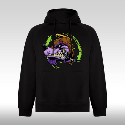 Hanorac negru personalizat urban "Roaring Beast" streetwear
