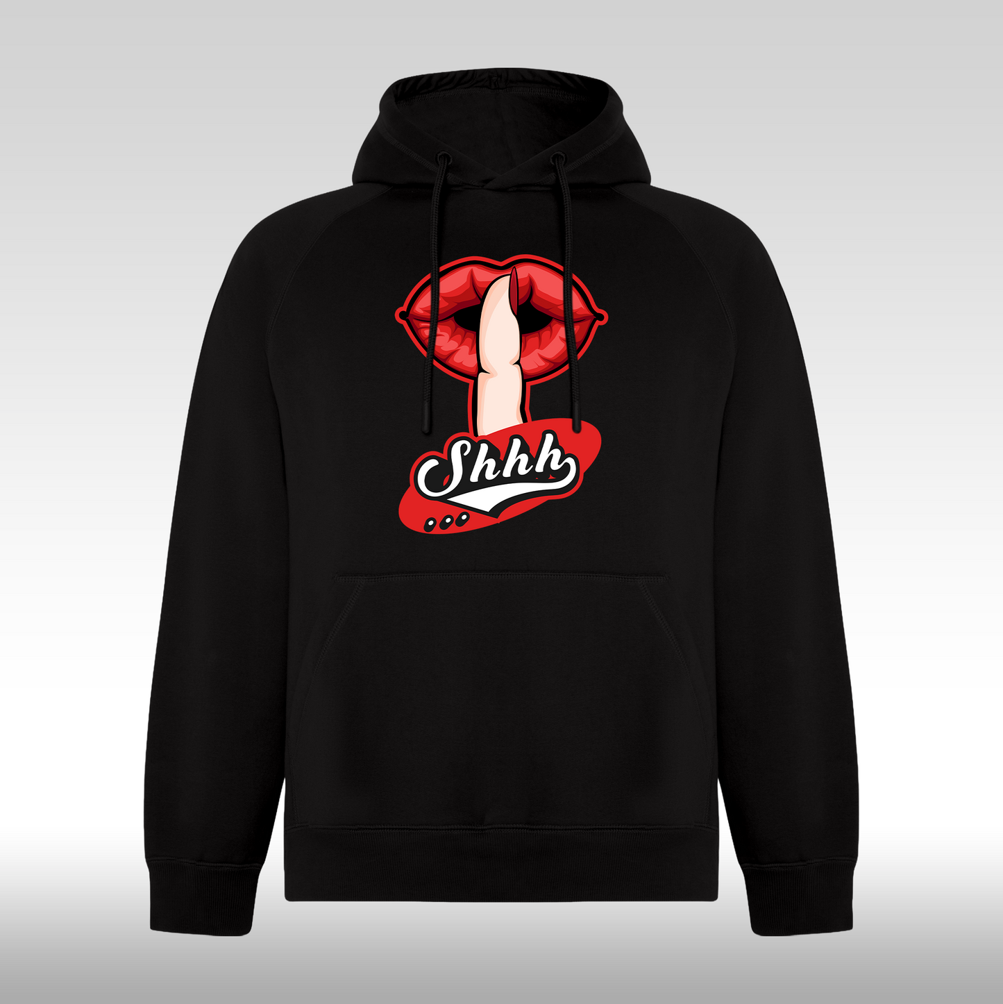Hanorac Negru personalizat urban "SHHHHH" streetwear
