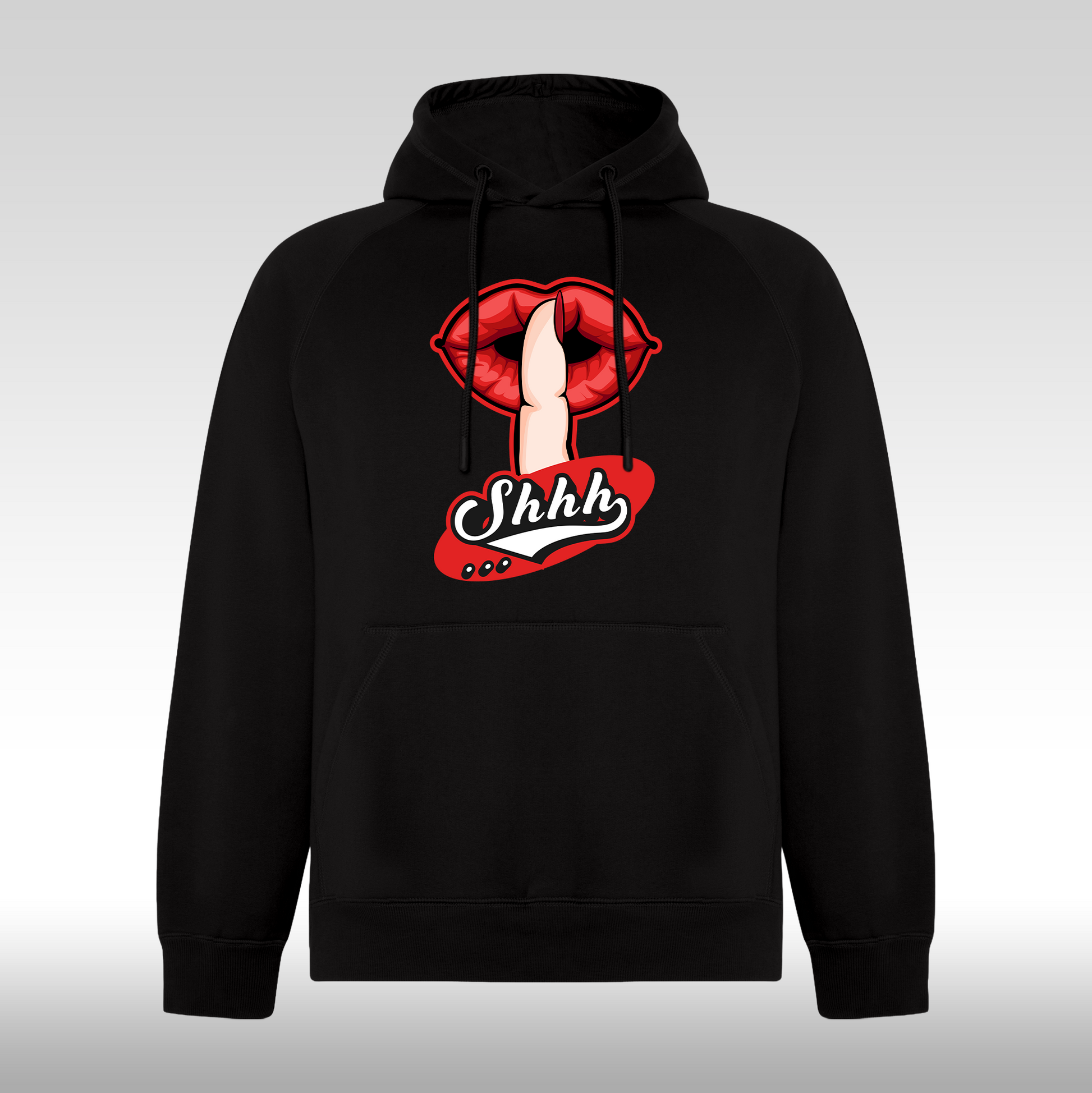 Hanorac Negru personalizat urban "SHHHHH" streetwear
