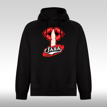 Hanorac Negru personalizat urban "SHHHHH" streetwear
