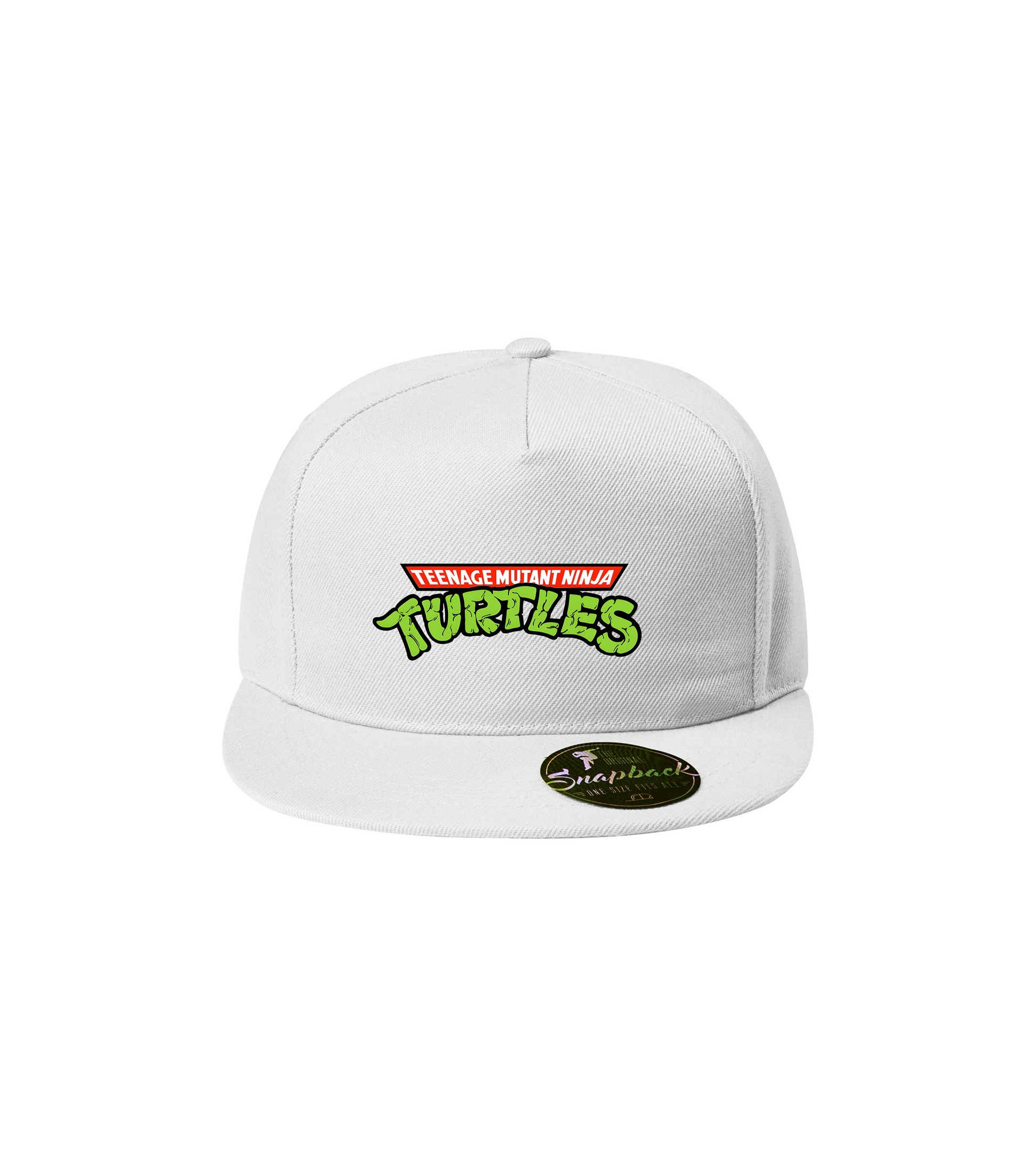 Sapca alba personalizata rap urban "Teenage Mutant Ninja Turtles" streetwear
