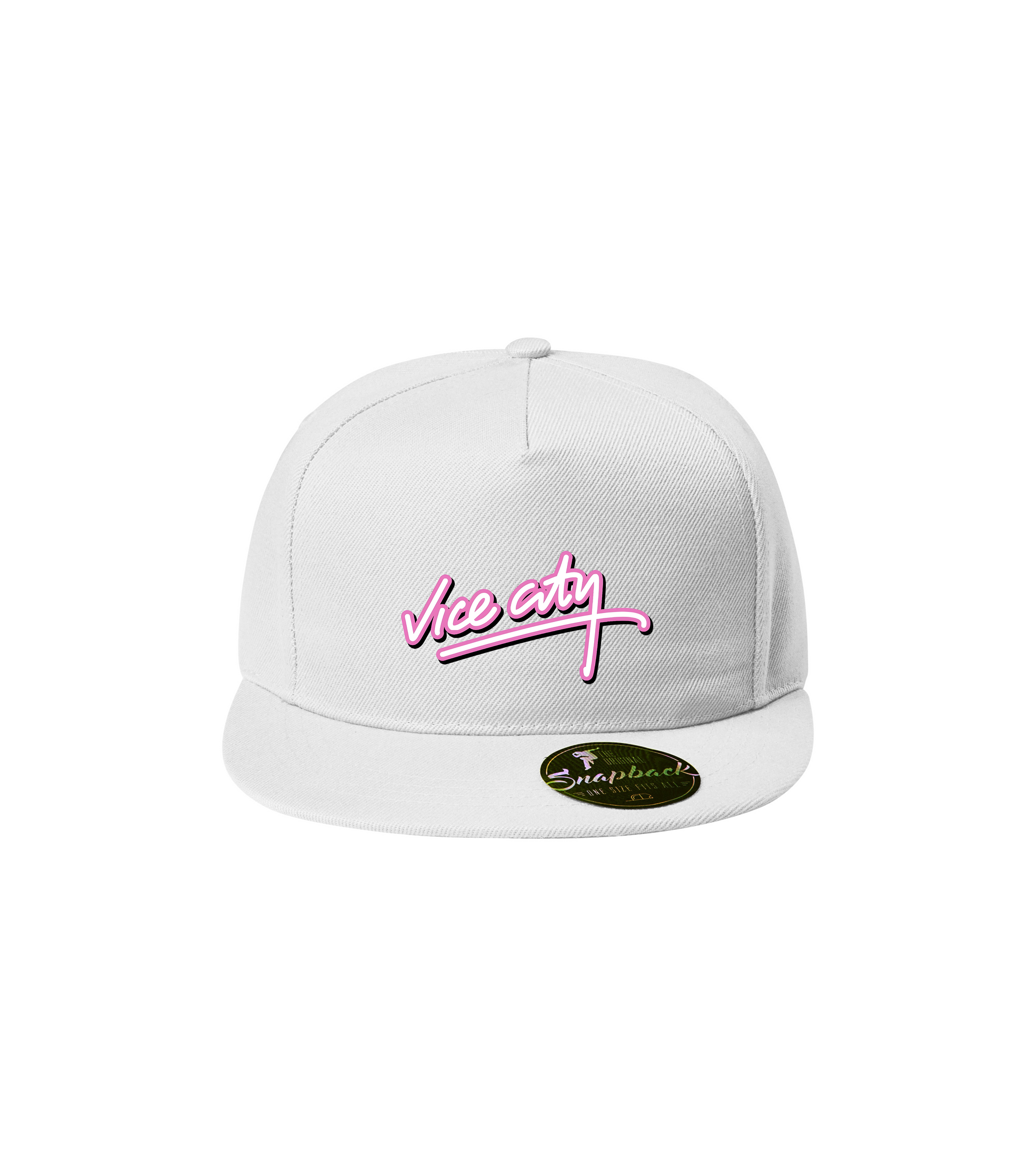 Sapca alba personalizata rap urban "Vice City" streetwear
