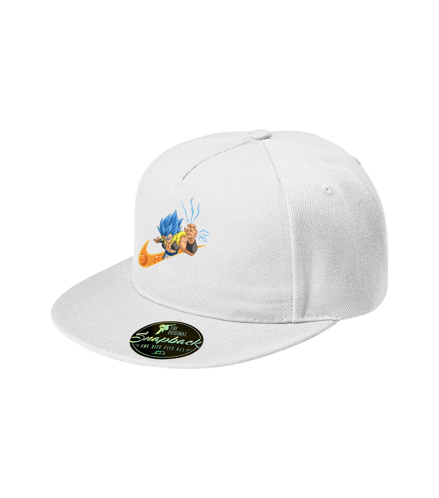 Sapca alba personalizata rap urban "Dragon Ball" streetwear
