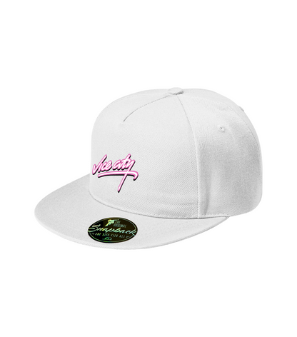 Sapca alba personalizata rap urban "Vice City" streetwear
