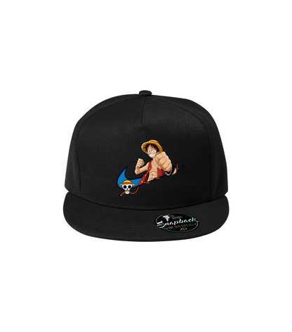 Sapca neagra personalizata rap urban "Monkey D. Luffy" streetwear
