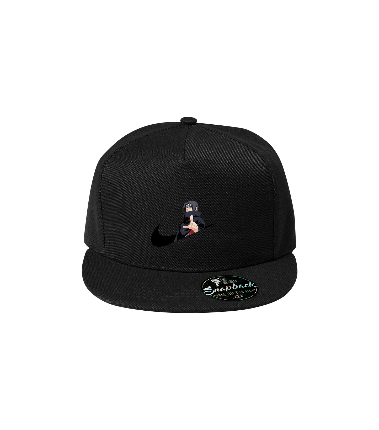 Sapca neagra personalizata rap urban "Naruto Sasuke" streetwear
