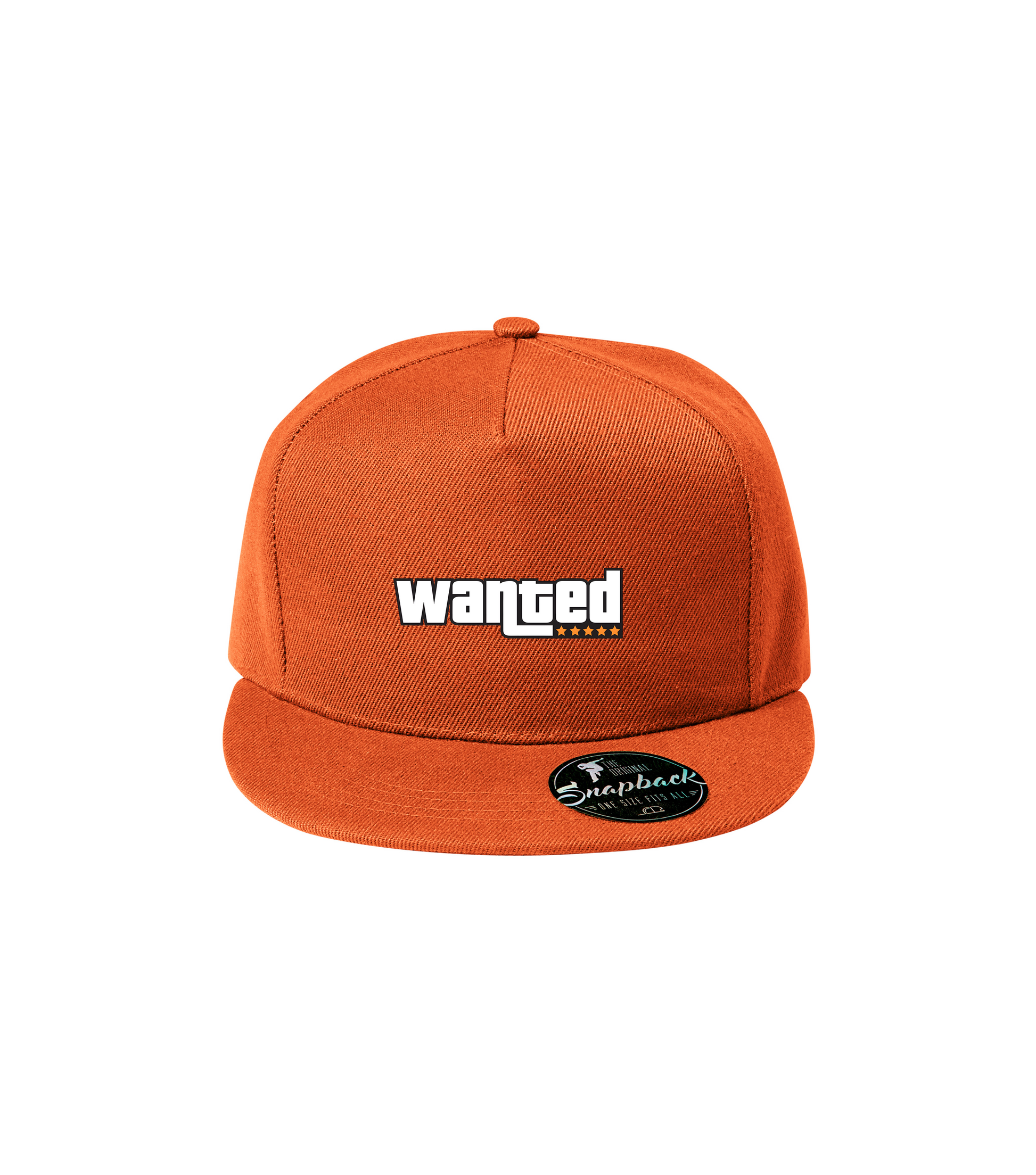 Sapca portocalie personalizata rap urban "GTA Wanted" streetwear
