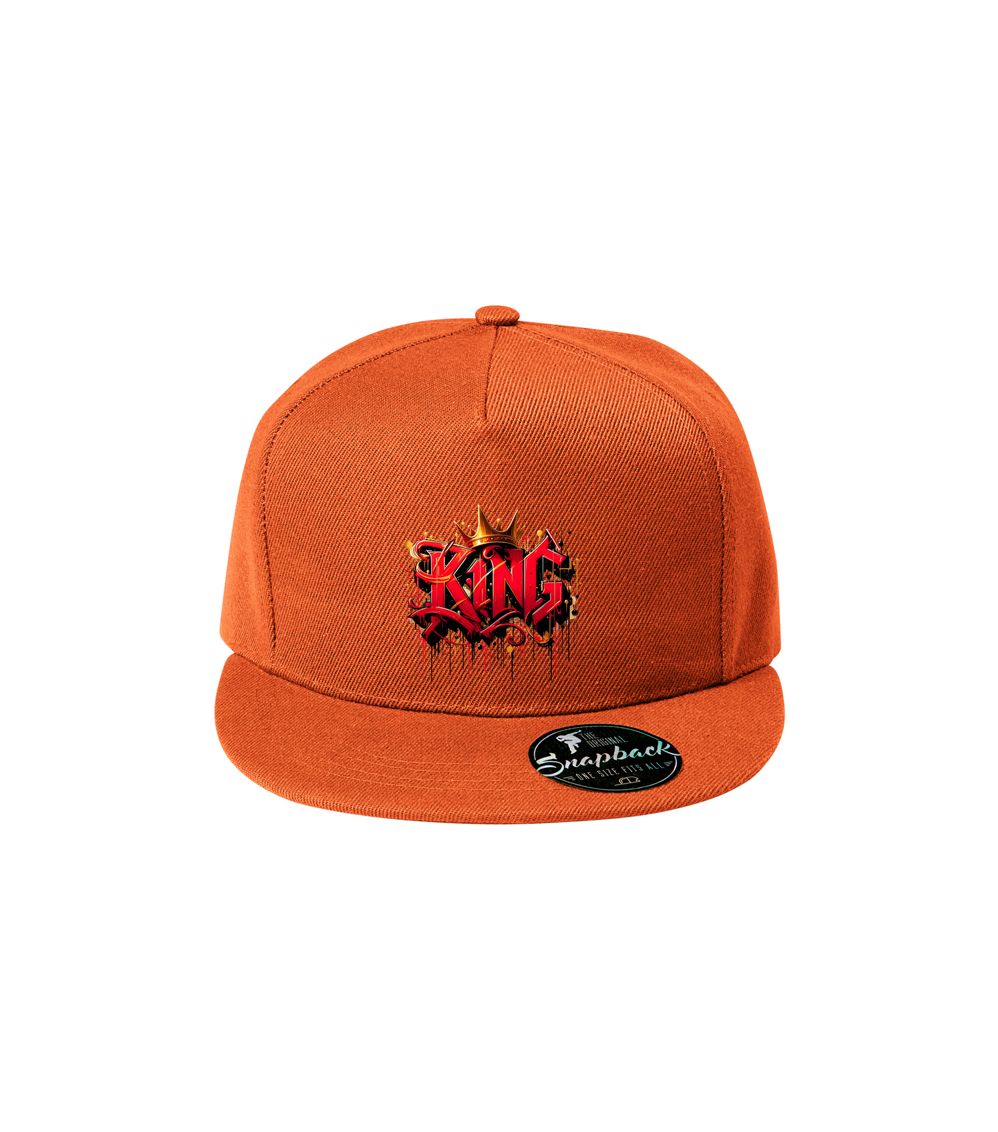 Sapca portocalie personalizata rap urban "King" streetwear

