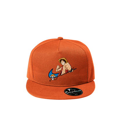 Sapca portocalie personalizata rap urban "Monkey D. Luffy" streetwear
