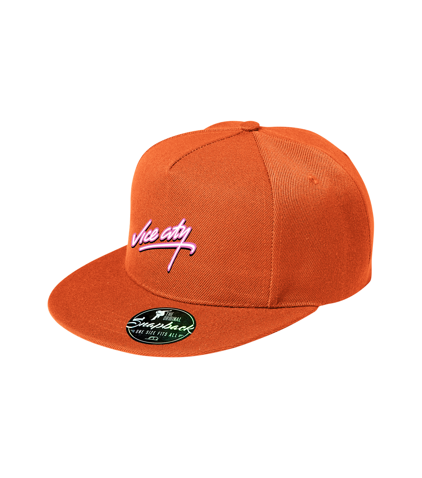 Sapca portocalie personalizata rap urban "Vice City" streetwear

