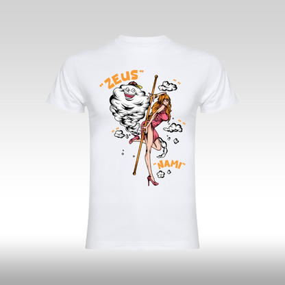 Tricou Negru personalizat bumbac anime "One Piece Nami" streetwear
