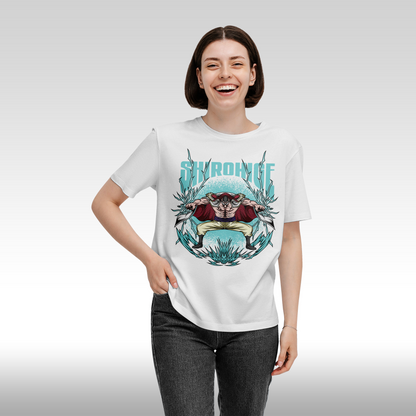 Tricou Alb personalizat bumbac Fata dama anime "One Piece: Shirohige" streetwear
