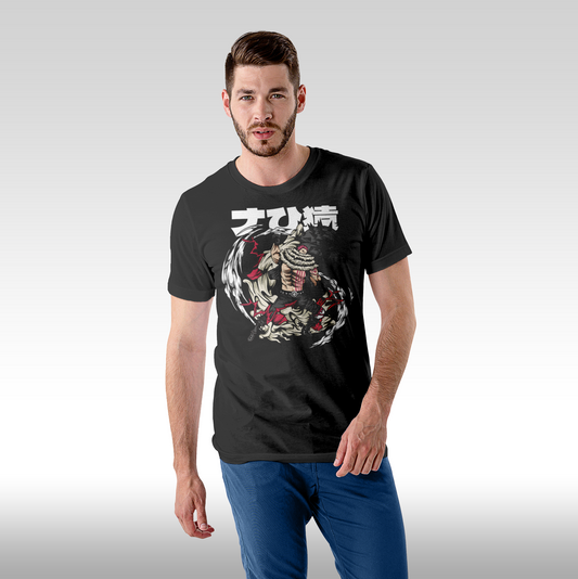 Tricou Negru personalizat bumbac Fata Barbat anime "One Piece Katakuri" streetwear
