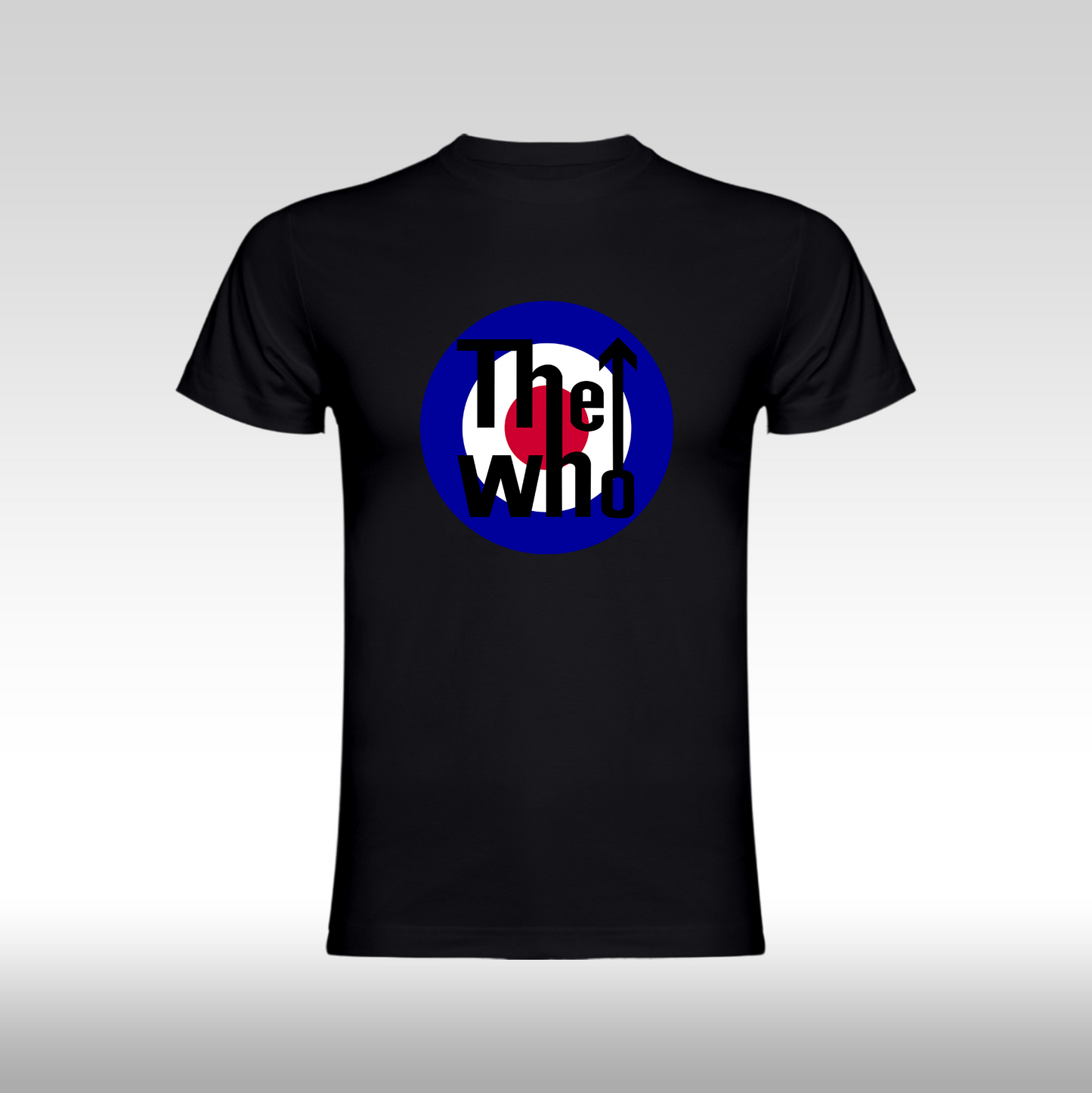 Tricou Negru personalizat bumbac rock "The Who" streetwear
