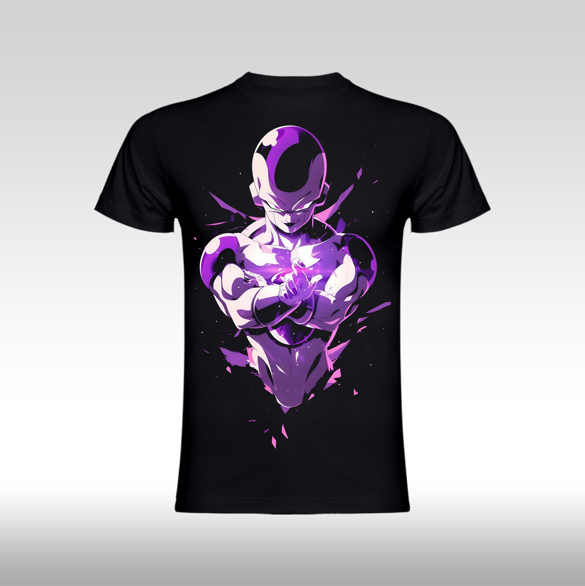 Tricou Negru personalizat bumbac Fata anime "Frieza" streetwear
