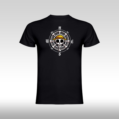 Tricou Negru personalizat bumbac Fata anime "Sanji Kuroashi" streetwear
