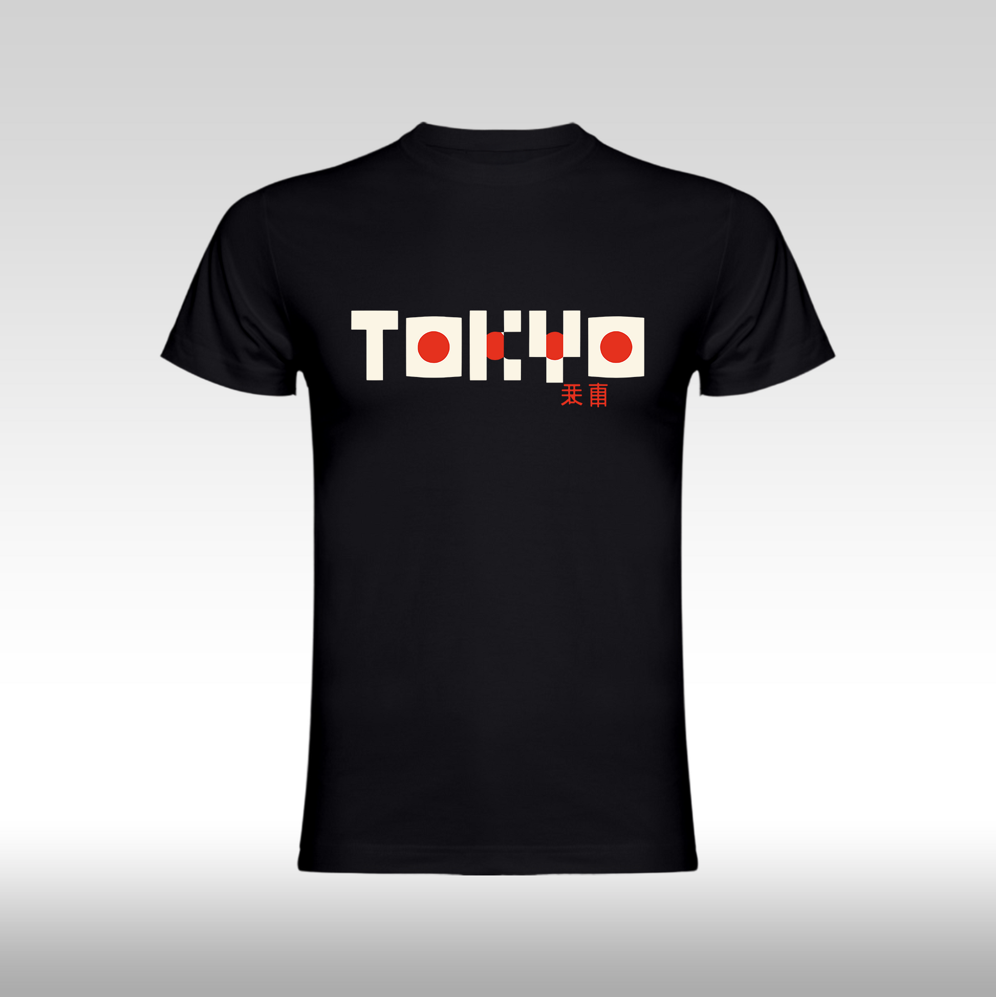 Tricou Negru personalizat bumbac Fata anime "Tokyo Gaming" streetwear
